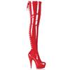 Pleaser - DELIGHT3063 Bottes cuissardes à plateforme - Rouge Product image